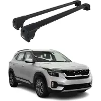 Omtec Dachträger Grundtäger für Kia Seltos 2019-2025 75kg Aluminium Schwarz 2 tlg