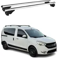 Omtec Dachträger Grundtäger für Dacia Dokker 2012-2021 75kg Alu Silber 2 tlg