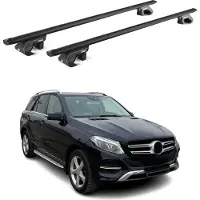 Aurilis Dachträger Grundtäger für Mercedes GLE W166 2015-2019 90kg Alu Schwarz 2 tlg ABE
