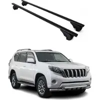 Omac Dachträger Grundtäger für Toyota Land Cruiser 1990-2025 75kg Metall Schwarz 2x