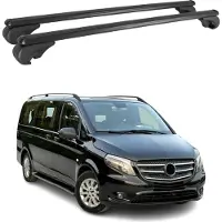 Omac Dachträger Grundtäger für Mercedes Vito W447 2014-2025 75kg Alu Schwarz 2tlg