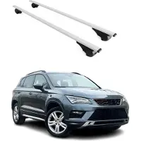 Omtec Dachträger Grundtäger für Seat Ateca 2016-2025 75kg Metall Silber 2 tlg