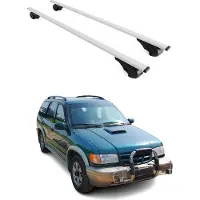 Omtec Dachträger Grundtäger für Kia Sportage 1993-2010 75kg Metall Silber 2 tlg