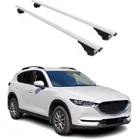 Omtec Dachträger Gepäckträger für Mazda CX-5 2017-2025 Grundträger Metall Silber 2tlg