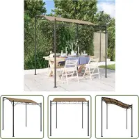 The Living Store Markise Taupe 2x2,3 m 180 g/m² Stoff und Stahl