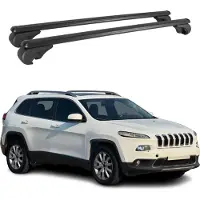 Omac Dachträger Grundtäger für Jeep Cherokee KL 2014-2023 75kg Alu Schwarz 2 tlg