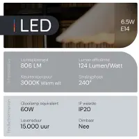 Avide E14 LED Lampe 6,5W 806lm 3000K Warmweiß B35