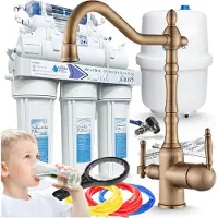 ARI Wasserfilter RO7 3-Wege Retro Antikmessing