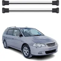 Omtec Dachträger Grundtäger für Honda Odyssey 1999-2003 75kg Aluminium Silber 2 tlg