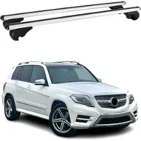 Omtec Dachträger Grundtäger für Mercedes GLK Klasse X204 2008-2015 75kg Silber Alu 2x
