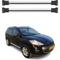 Omtec Dachträger Gepäckträger für Peugeot 4007 2007-2012 Relingträger Aluminium Silber