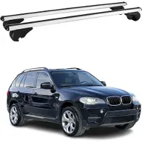 Omtec Dachträger Grundtäger für BMW X5 E70 2006-2013 75kg Alu Silber 2 tlg