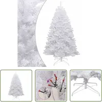 The Living Store Künstlicher Weihnachtsbaum Klappbar Beschneit 120 cm