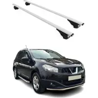 Omtec Dachträger Gepäckträger für Nissan Qashqai J10 2007-2014 Grundträger Metall Grau