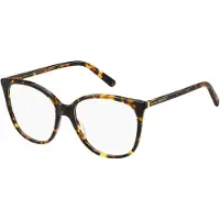 Marc Jacobs MARC 745 Damen-Brille inkl. Gläser Vollrand Cateye Acetat-Gestell 55/16/140, braun