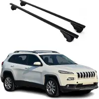 Omtec Dachträger Grundtäger für Jeep Cherokee KL 2014-2018 Pre-FL 75kg Metall Schwarz