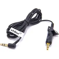 Dolphix Audio AUX Kabel kompatibel mit Bose QuietComfort QC2, 2, QC15, 15 Kopfhörer - Audiokabel 3,5mm Klinkenstecker, 180 cm Schwarz
