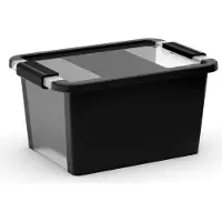 Proregal SuperSparSet 10x Mehrzweck Aufbewahrungsbehälter STORAGE mit Deckel | HxBxT 26x36,5x19cm | 11 Liter | Schwarz | Behälter, Box, Aufbewahrungsbehälter, Aufbewahrungsbox