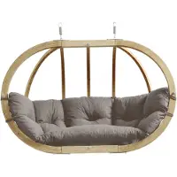 Amazonas Mehrpersonen Hängesessel Globo Royal Chair Taupe inkl. Sitzkissen und zwei Spiralfedern