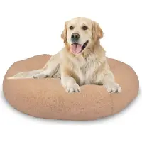 MediaShop Peaceful Pooch L – flauschiges Hundebett – 94 cm Durchmesser – zusammenklappbar – in verschiedenen Größen erhältlich. Katzenbett – waschbar – herausnehmbare Füllung – entspannt Gelenke und Muskeln –