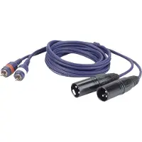 DAP FL26 - 2 RCA male L/R to 2 XLR/M 3P 1,5 m