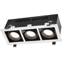 Spectrum Einbauleuchte Modern Day Mini Weiß eckig 28,9x11,2cm max. 3 x 50W GU10 ohne Leuchtmittel