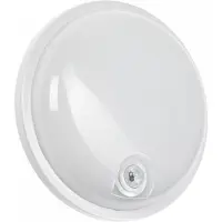 Spectrum LED Außenleuchte Wandlampe Weiß rund Ø22cm IP54 20W 2300lm tralweiß 4000K Bewegungsmelder