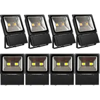 Greenmigo 8pcs LED Strahler Außen 100W Kaltweiß IP65 Wasserdicht Außen und Innen Strahler