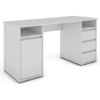 Freiraum Schreibtisch >LOBO< in Weiß 138 x 75 x 55 cm (BxHxT)