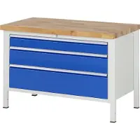 RAU Werkbank höhenverstellbar 8359A2, B1250xT700xH840-1040mm, 2x Schublade-TA
