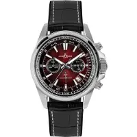 Jacques Lemans 1-2117ZP Herrenuhr Chronograph Liverpool Schwarz/Rot