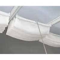 Canopia Polyester Sonnensegel Terrassenüberdachung Weiß 12er-Set 300x730 cm