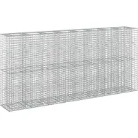 vidaXL Gabionen-Hochbeet 4 stk. 330 x 50 x 150 cm Verzinkter Stahl