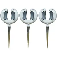 Welikera Gartenschlauch-Führungsspieß 3 Stück - Schlauchführung mit oberer Rolle zum Schutz von Pflanzen & Sträuchern