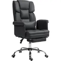 Welikera Ergonomischer Bürostuhl, höhenverstellbar 48-56 cm, neigbare Rückenlehne, Fußstütze, Schwarz