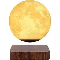 Welikera Mondlampe, Mond Lampe 3D Druck Magnetische Mondlicht Dreifarbig einstellbares Licht Mond Lampe 6 Zoll Schwebende Mond Lampe