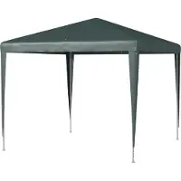 Welikera Pavillon 2,7x2,7m, Schnellaufbau mit Klicksystem, rostfreies Gestell, Dunkelgrün