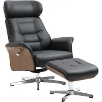 HOMCOM Relaxsessel mit Hocker, Fernsehsessel mit Liegefunktion Ruhesessel