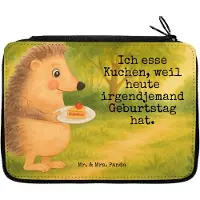 Mr. & Mrs. Panda Federmäppchen Igel Kuchenstück Design - Weiß - Geschenk, Geburtstagskuchen, Einladung Party, Federtasche, Kuchen, Torte, Bleistiftetui, Mäppchen, Etui
