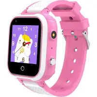 Welikera DOPWii Kinderuhr, mit Videoanruf Fotoaufnahme GPS-Tracking SOS-Funktionen Smartwatch, Rosa