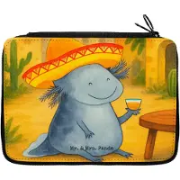 Mr. & Mrs. Panda Federmappe Axolotl Tequila Design - Weiß - Geschenk, trinken, Malmappe, Federtasche, Party, Schlampermäppchen, Bleistiftetui, Etui, Motivation, Spruch