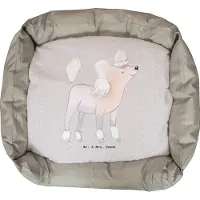 Mr. & Mrs. Panda Hundesofa Chinesischer Schopfhund Lebensretter - Grau Pastell - Geschenk, Hund, Geburtstag, Chinese Crested Dog, Valentinstag, Ostern, Weihnachten