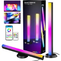 Dopwii Zwei smarte Lichtleisten, Desktop-Gaming-Leuchten, 14-Zoll-RGB-Lichtleisten mit Musik, geeignet für die Dekoration von Computer- und Schreibtischen.