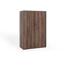 FURMEB Patryk Hojka FurMeb24 BONO 135 cm - Drehtrenschrank 3-triger Kleiderschrank OHNE Spiegel (Eiche Monostery / Eiche Monostery)