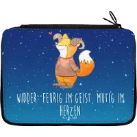 Mr. & Mrs. Panda Bleistiftetui Widder Astologie - Sternenhimmel Blau - Geschenk, Federtasche, Schreibmappe, Federmappe, Astrologie, Schlampermäppchen, Federmäppchen, Etui