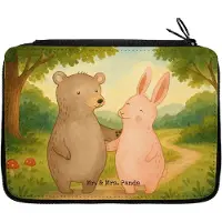 Mr. & Mrs. Panda Federtasche Bär und Hase Umarmen Design - Weiß - Geschenk, Etui, Freundinnen, für Immer, Federmäppchen, Best Friends, Bleistiftetui, Freundin, Federpenal