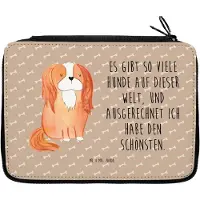 Mr. & Mrs. Panda Etui Hund Cavalier King Charles Spaniel - Hundeglück - Geschenk, Spruch, Schlampermäppchen, Federmappe, Federtasche, Sprüche, Federmäppchen, Bester
