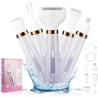 Dopwii Elektrischer Damenrasierer 5-in-1, Nass- & Trockenrasierer für Bikini, Gesicht, Augenbrauen, Nase, Arme, Beine & Achseln