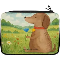 Mr. & Mrs. Panda Bleistiftetui Hund Blume Design - Weiß - Geschenk, Sprüche, Federtasche, Mäppchen, Hunde, Etui, Stiftetasche, Hundespruch, Niedlich, Schlampermäppchen