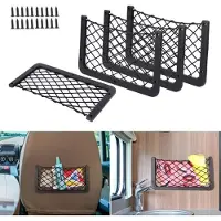 Meoiruery 4-teiliges Auto-Aufbewahrungsnetz, Kofferraum-Organizer 36 x 18 cm, Multifunktionale Auto-Tasche für Utensilien, Wohnmobile, Boote, Haushalt (Schrauben)